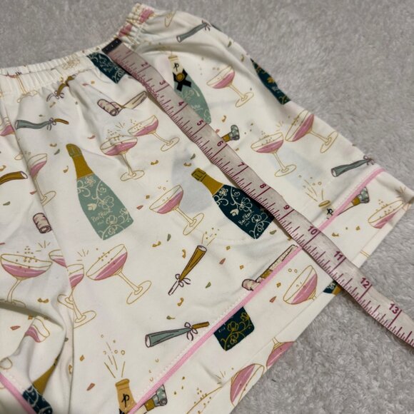 BedHead pajama set Champagne Bottle & Glass Print Button-Up size XS women nwt - Picture 9 of 14